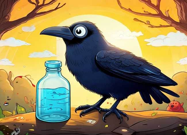 儿童故事乌鸦喝水，幼儿园故事乌鸦喝水