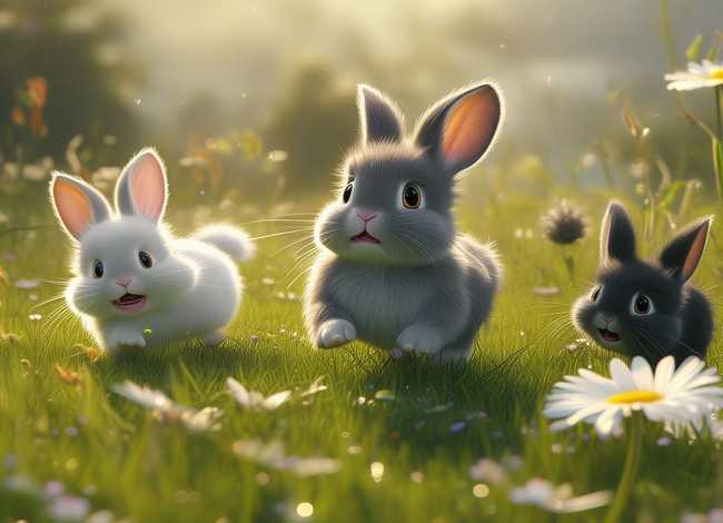 兔小贝故事三只小兔 - 故事 三只小兔