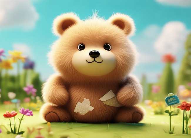 儿童编故事创可贴，创可贴小熊故事