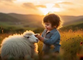 小孩羊的故事 - 小孩和羊的故事