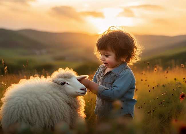 小孩羊的故事 - 小孩和羊的故事