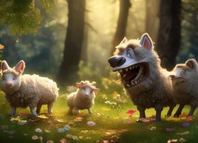 幼儿童话故事大全三只小狼的故事，幼儿故事狼和三只小羊