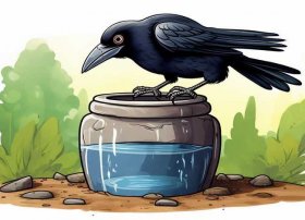 《乌鸦喝水》儿童故事（《乌鸦喝水》的故事,幼儿益智早教,你听过吗）