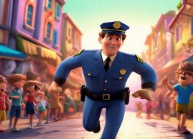 儿童故事警察叔叔抓坏人、警察叔叔抓小偷故事