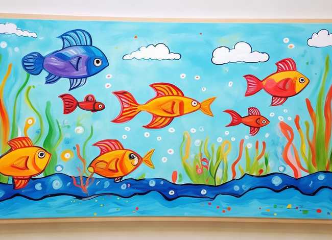 儿童画鱼简单 儿童画鱼简单挂画图片 儿童画鱼简单 儿童画鱼简单挂画图片