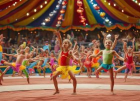 儿童杂技柔术表演，儿童杂技柔术表演图片