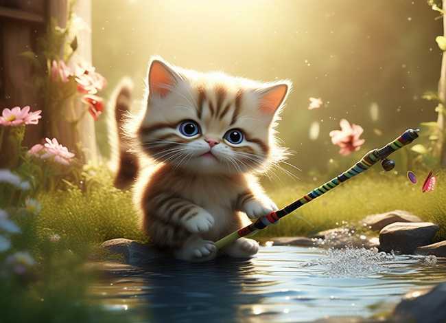 儿童睡前故事大全100篇小猫钓鱼；365夜睡前故事大全小猫钓鱼