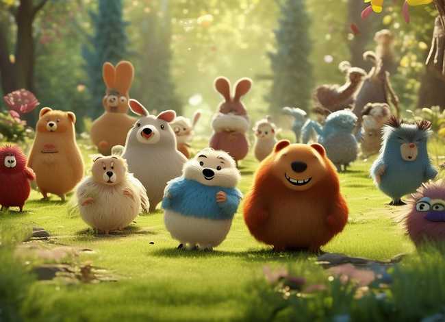 儿童故事动物奔跑、幼儿故事动物赛跑