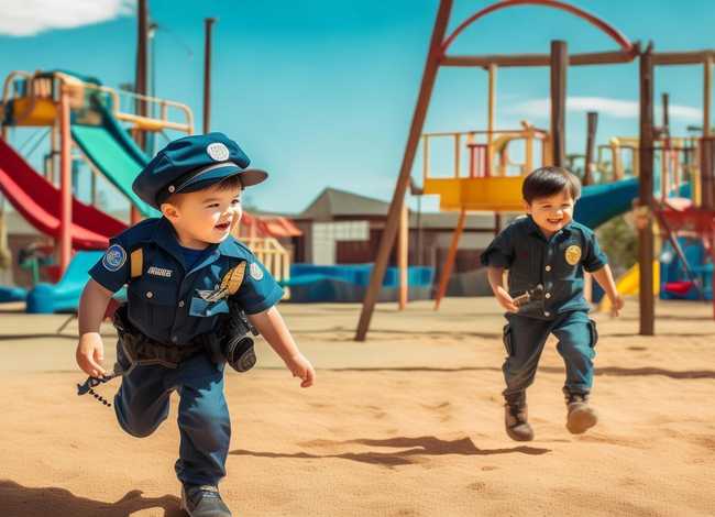 5岁儿童游戏警察抓小偷，儿童玩警察抓小偷游戏