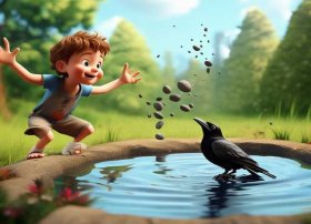 幼儿讲乌鸦喝水的故事（幼儿讲乌鸦喝水的故事带动作）