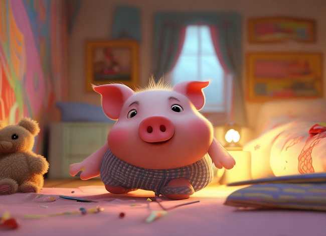 儿童故事粗心的小胖猪 - 粗心的小胖猪睡前故事教案