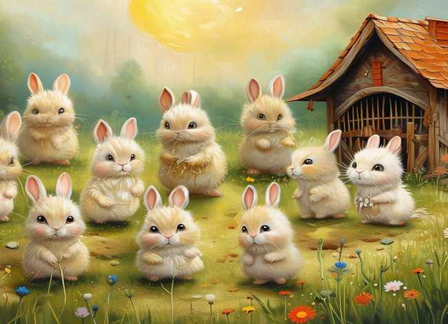 小兔子乖乖故事儿童画 - 小兔子乖乖故事配图画
