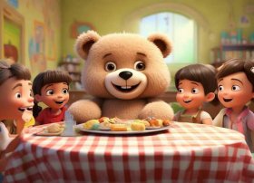 儿童故事小熊请客 - 小熊请客故事视频 幼儿园