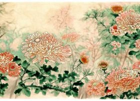 中国传统经典菊花纹样；中国传统菊花图案