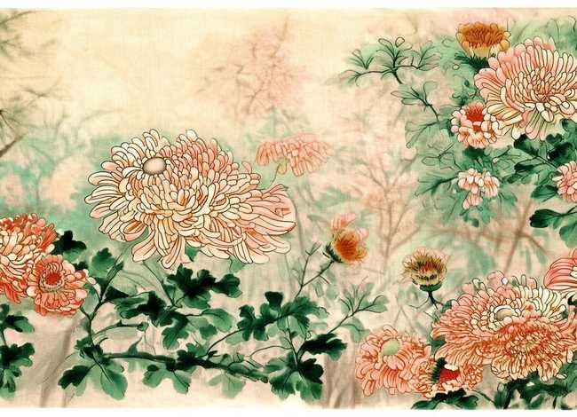 中国传统经典菊花纹样;中国传统菊花图案 中国传统经典菊花纹样;中国传统菊花图案