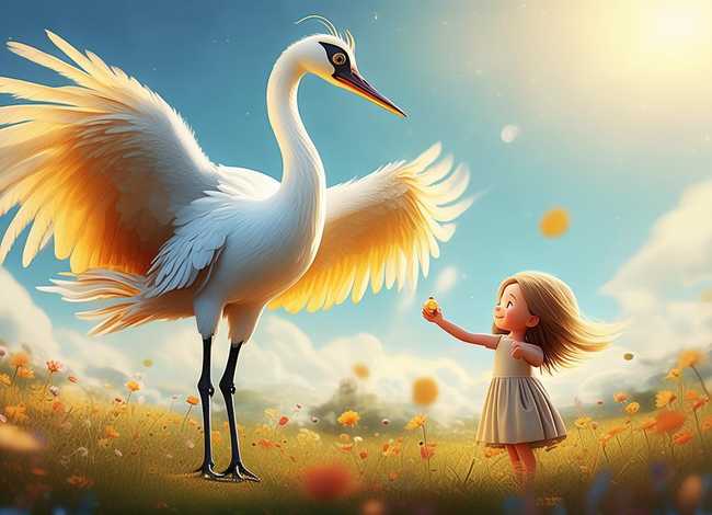 儿童童话故事感恩的鹤，感恩的鹤的故事