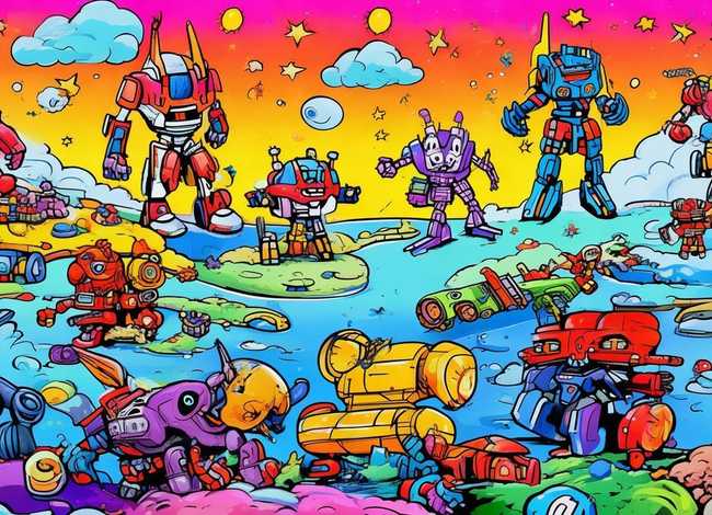 变形金刚儿童画、变形金刚创意儿童画