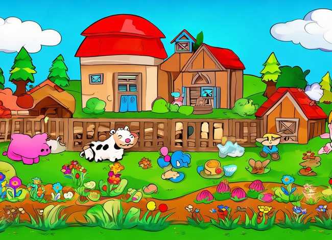 儿童农场简图 - 儿童农场简笔画图片大全 儿童农场简图 - 儿童农场简笔画图片大全