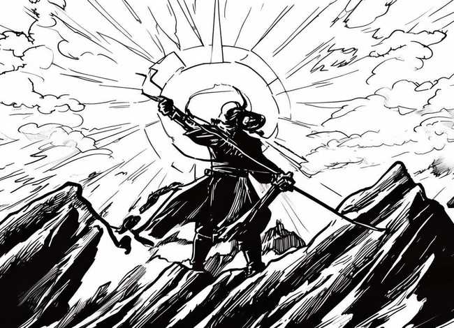 后羿射日连环画简笔画，后羿射日连环画简笔画可打印