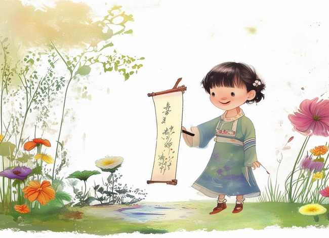 古诗儿童画、少儿古诗简笔画