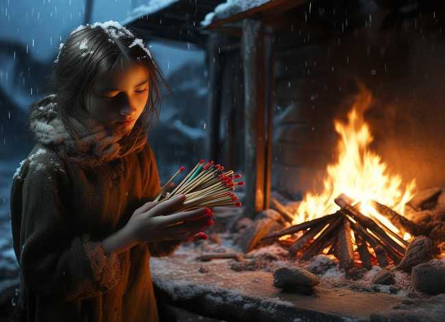 故事画图片大全，故事画图片大全卖火柴的小女孩