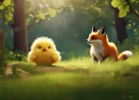 儿童故事小黄鸡和狐狸，小鸡和小狐狸的故事