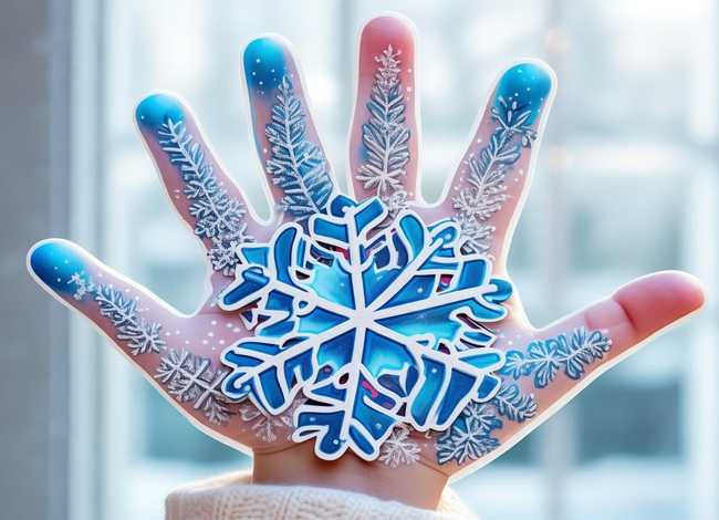 儿童雪花片图片；儿童雪花简笔画图片