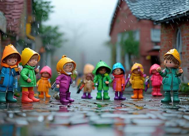 创意儿童画雨天的故事（雨天的故事简笔画）