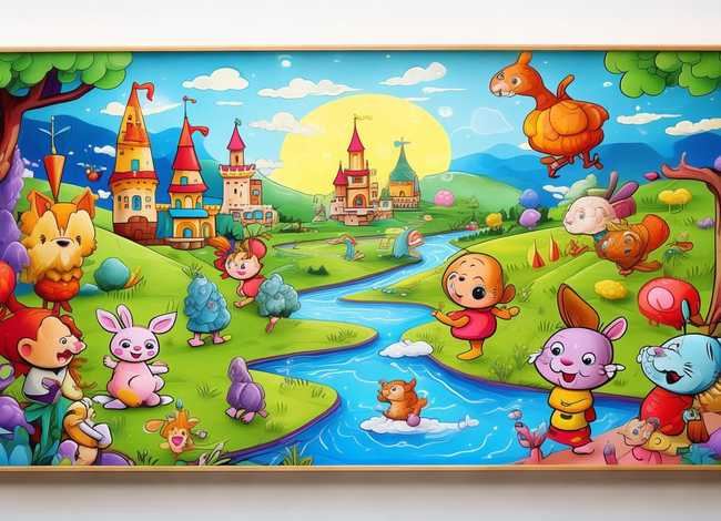 儿童故事装饰挂图 幼儿故事挂图图片