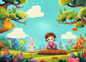 儿童故事配图画；简单儿童故事配图画