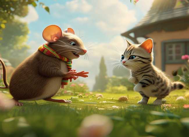 大个子老鼠小个子猫的儿童故事 - 我想听大个子老鼠小个子猫的故事