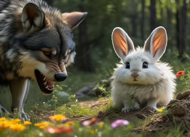 幼儿故事小白兔和大灰狼（幼儿故事小白兔和大灰狼的故事告诉了我们什么道理）