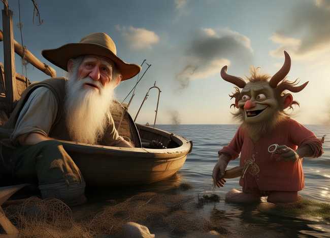 儿童经典故事渔夫和魔鬼（经典启蒙寓言故事《渔夫和魔鬼》）