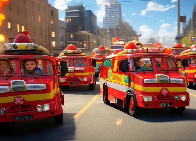 儿童消防车视频大全连续播放，儿童消防车救援视频大全播放