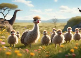 儿童鸵鸟视频 鸵鸟儿歌视频