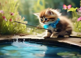 小猫钓鱼故事视频、小猫钓鱼故事视频吧