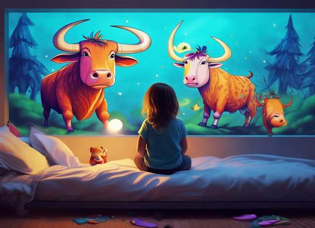儿童睡前小故事三头牛，小儿故事睡前故事语音三头公牛