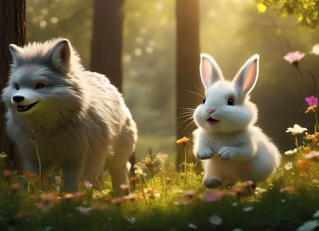 儿童故事大灰狼和小白兔的故事、大灰狼和小白兔的故事幼儿故事