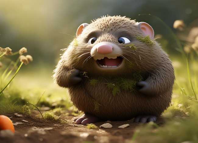 小鼹鼠漏嘴巴的故事；小鼹鼠漏嘴巴的故事图片