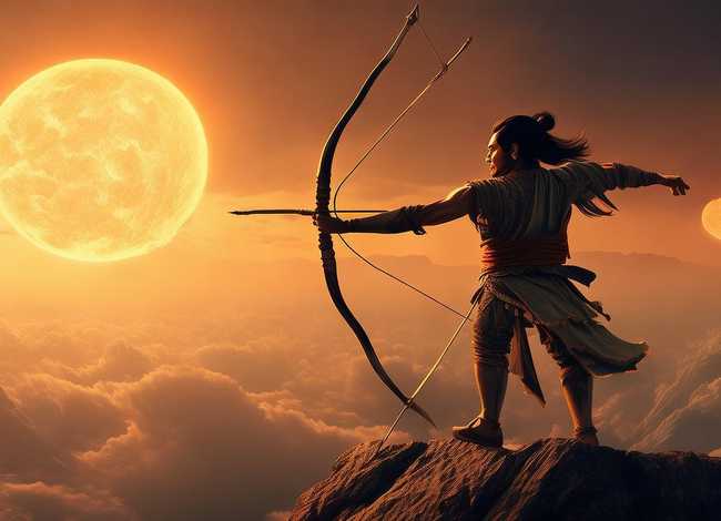 后羿射日简单故事 后羿射日简单故事六十字
