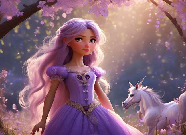 儿童故事紫心公主、紫心公主的故事