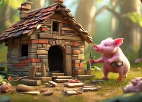 儿童故事小猪盖房子；少儿故事小猪盖房子