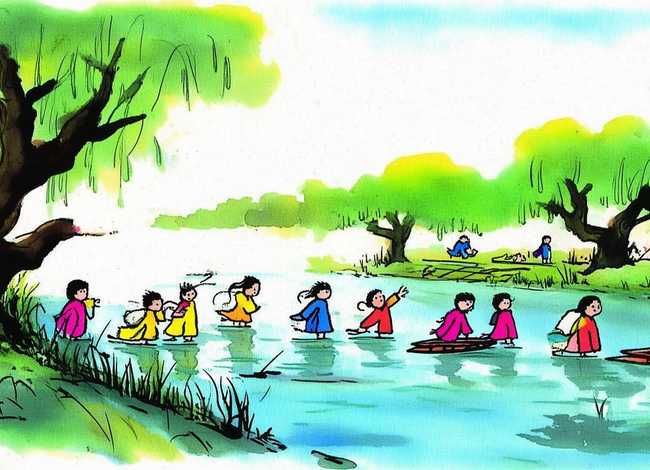 江南儿童画（江南儿童画画图片）