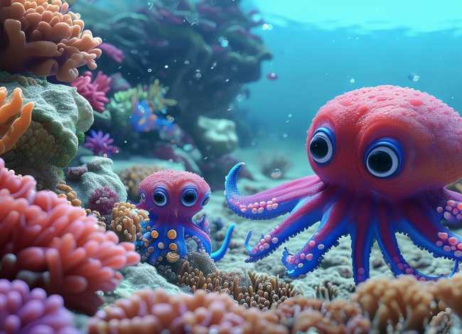 儿童故事章鱼找妈妈（小章鱼找朋友的简短故事）