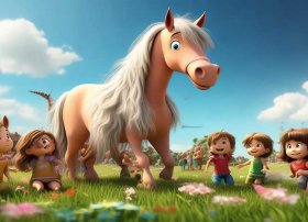 儿童故事带有马的视频、少儿视频故事小马的故事