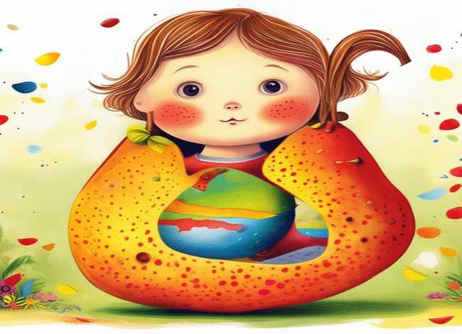 幼儿彩色梨故事配画简笔画；幼儿彩色梨故事配画简笔画图片