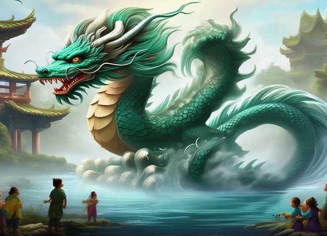 儿童故事中国龙的传说故事；中国民间故事龙的传说