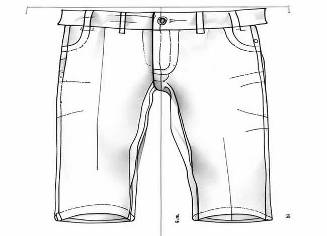 儿童裤子版图；儿童裤子制版图