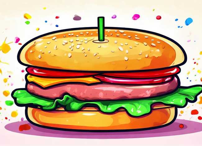 儿童简易画汉堡;儿童简易画汉堡图片 儿童简易画汉堡;儿童简易画汉堡图片