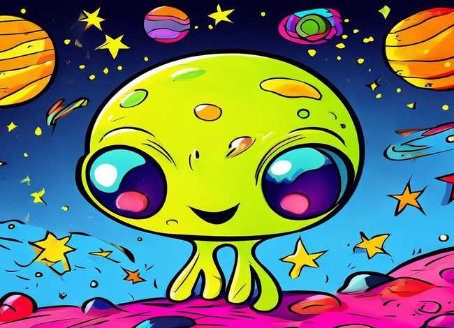 外星人儿童画作品；外星人儿童画作品图片